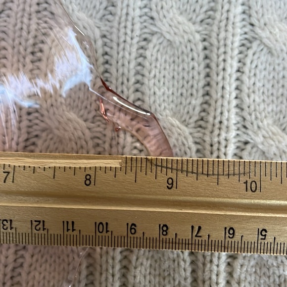 Vintage Pale Pink Depression Glass Era Plate, 9” x 7.25", has handles. - Picture 6 of 12